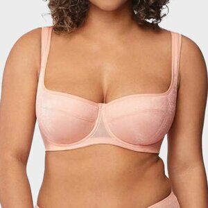 NWT Shecurve Shimmer Lightly Padded Balconette Bra 34 DD/E